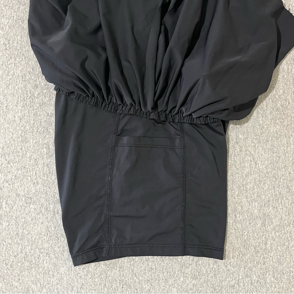 🔳 Luogongzi Black Pleated Flowy Athletic Shorts~Women’s Sm~Drawstring @ Waist - Picture 6 of 10
